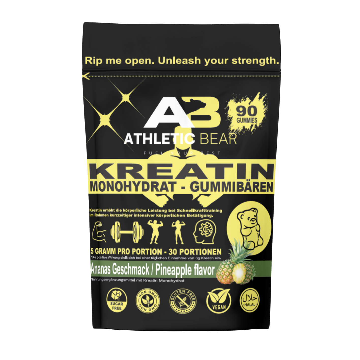 1x AthleticBear - Kreatin Monohydrat Gummibären