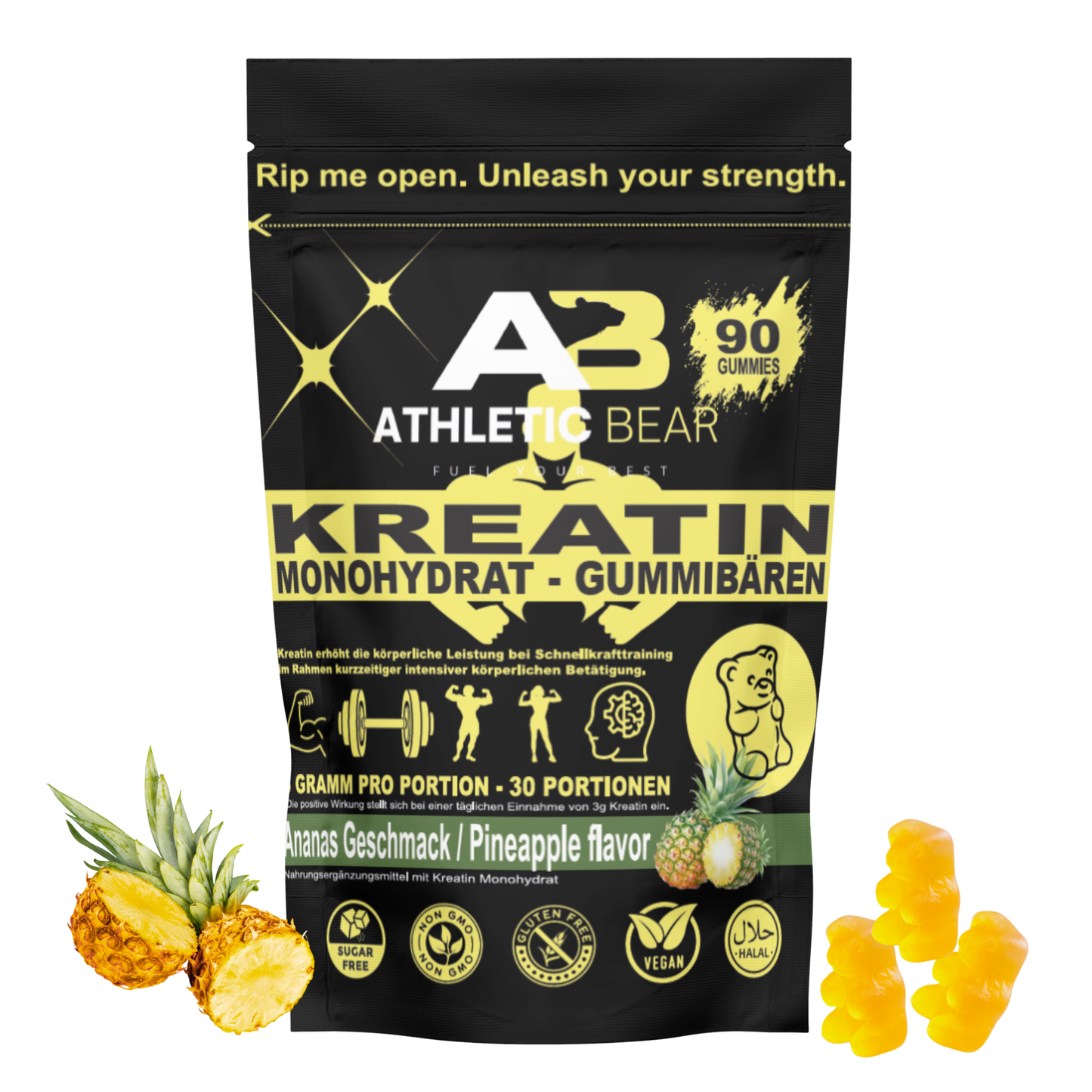 1x AthleticBear - Kreatin Monohydrat Gummibären