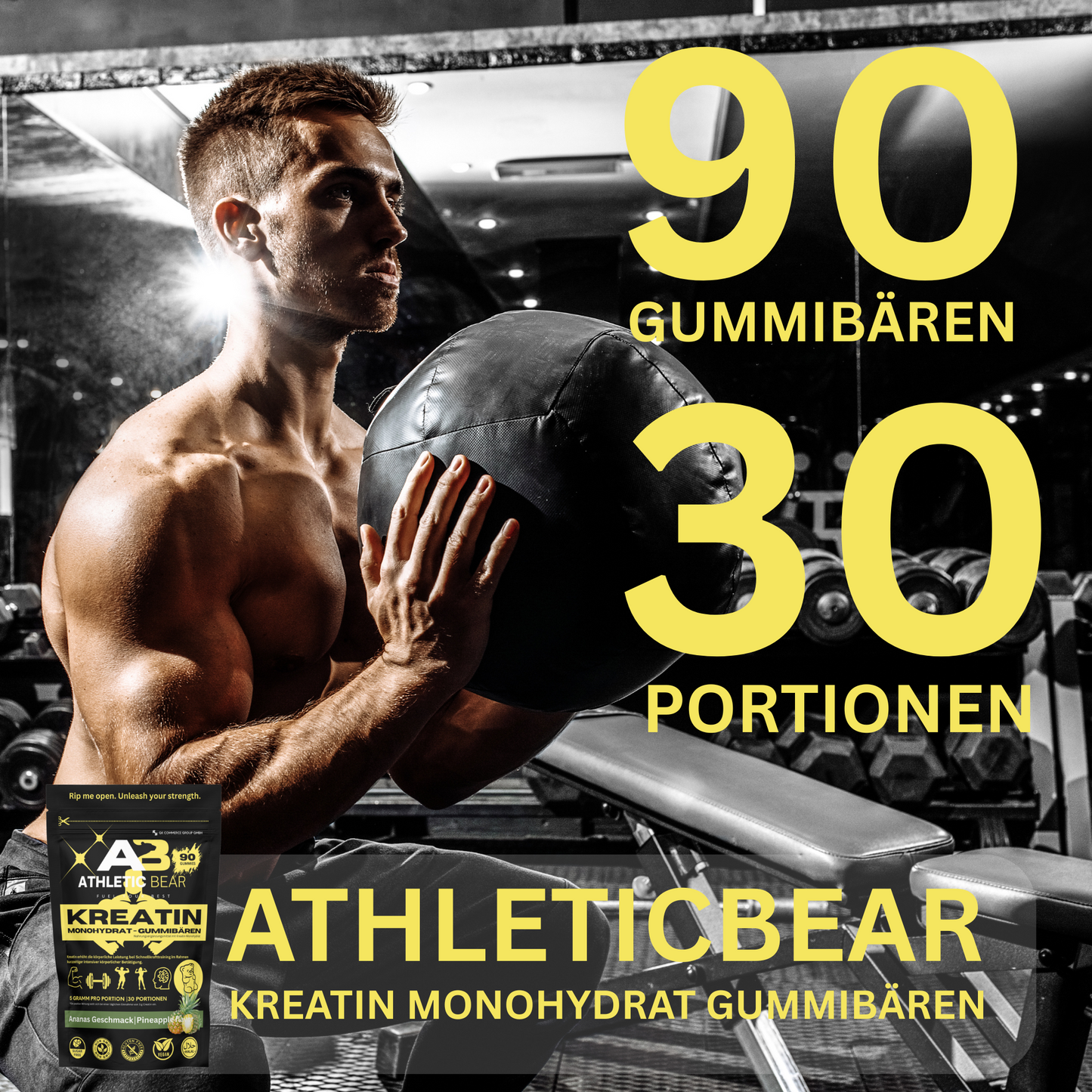 1x AthleticBear - Kreatin Monohydrat Gummibären
